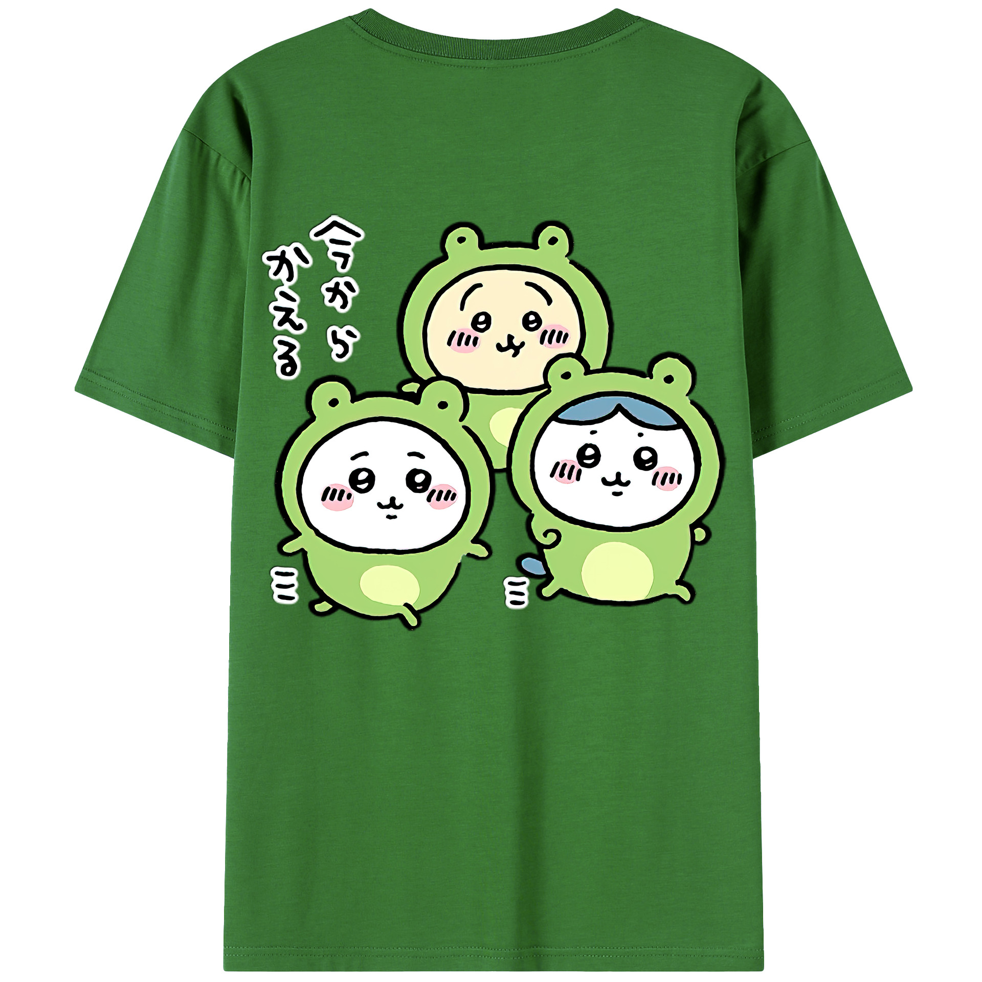 （画像用） ちいかわ ハチワレ Chii-kawa hachiware レディース半袖Tシャツ(バックプリント)